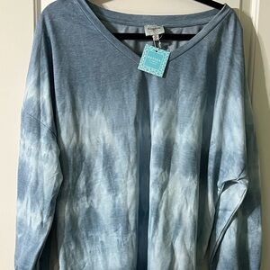Hayden 2 pc Lounge Travel set  Blue Tie-Dye Top